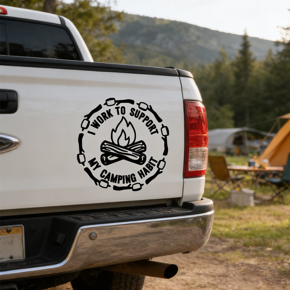 Outdoor Camping Quotes - Pegatina divertida con cita de camping