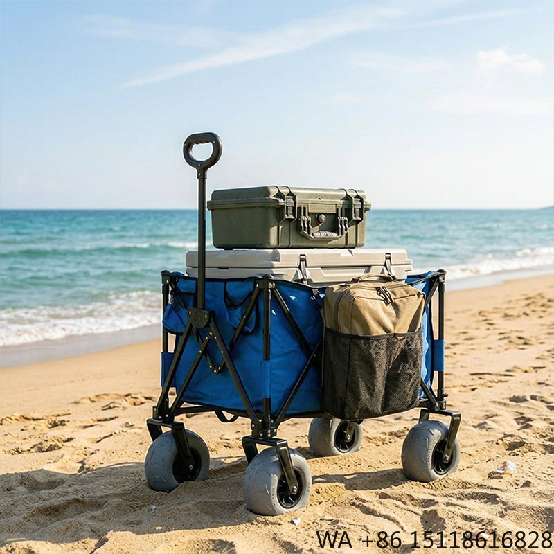 Outdoor Camping Wagon - Carrito de Playa Plegable de Metal