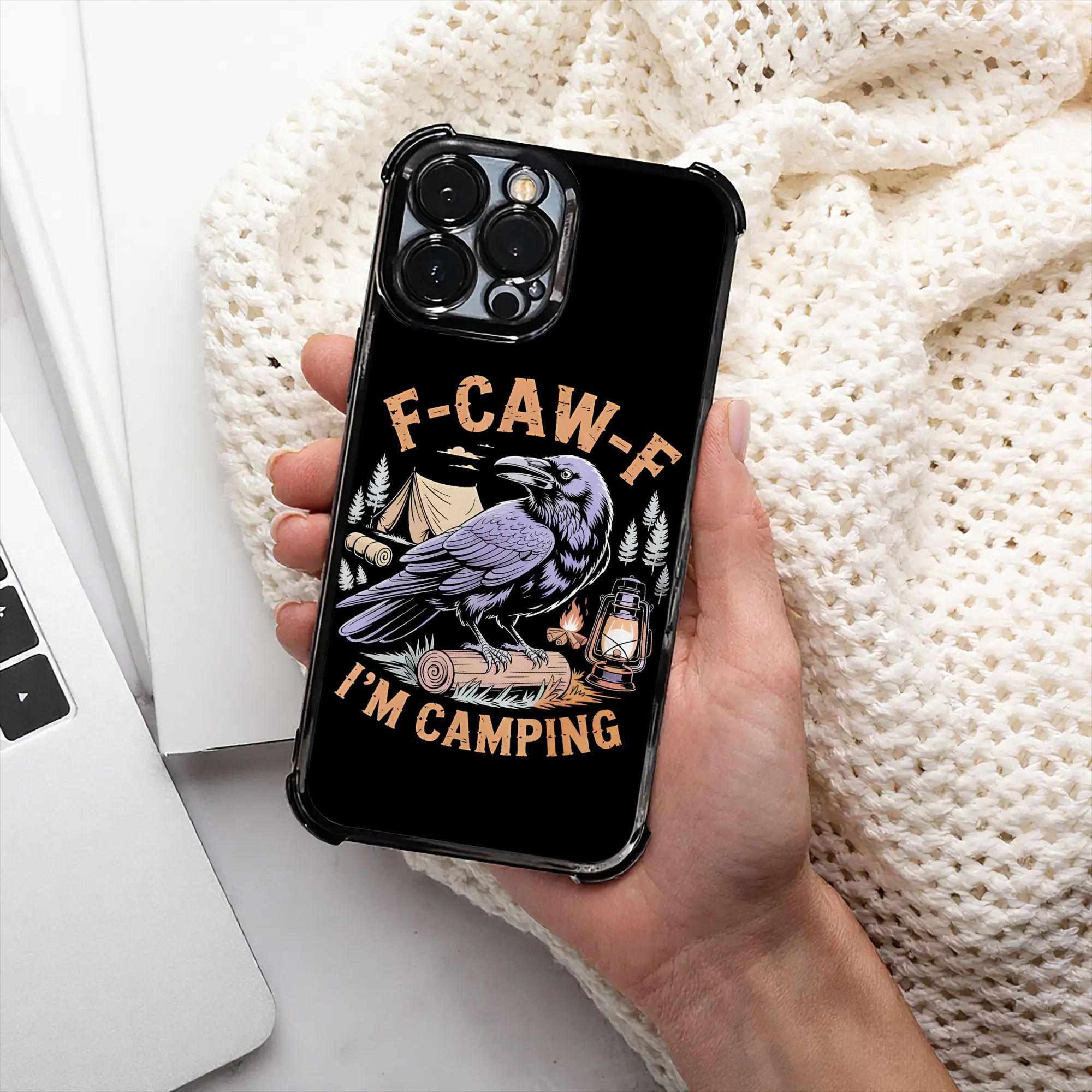 Outdoor Camping Adventures - Divertida Funda para Teléfono con Diseño