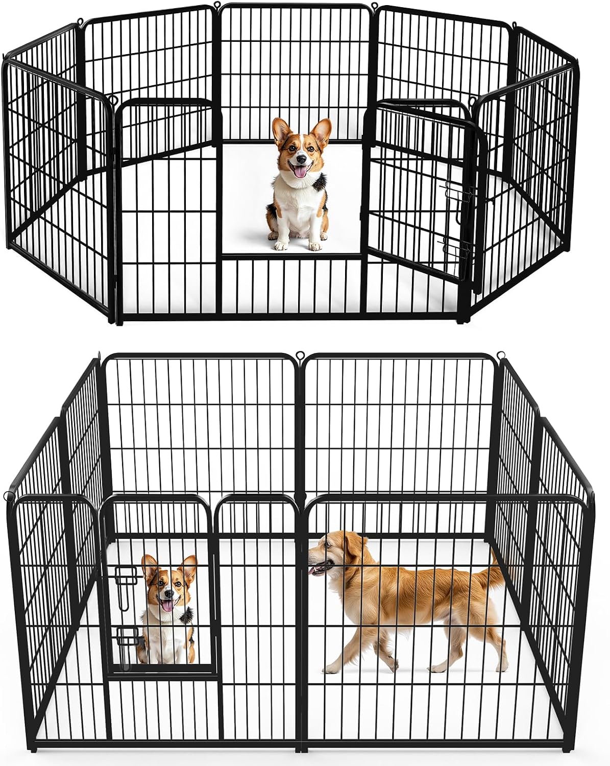 Outdoor Camping Dog Fence - Corral Metálico para Perros de 32