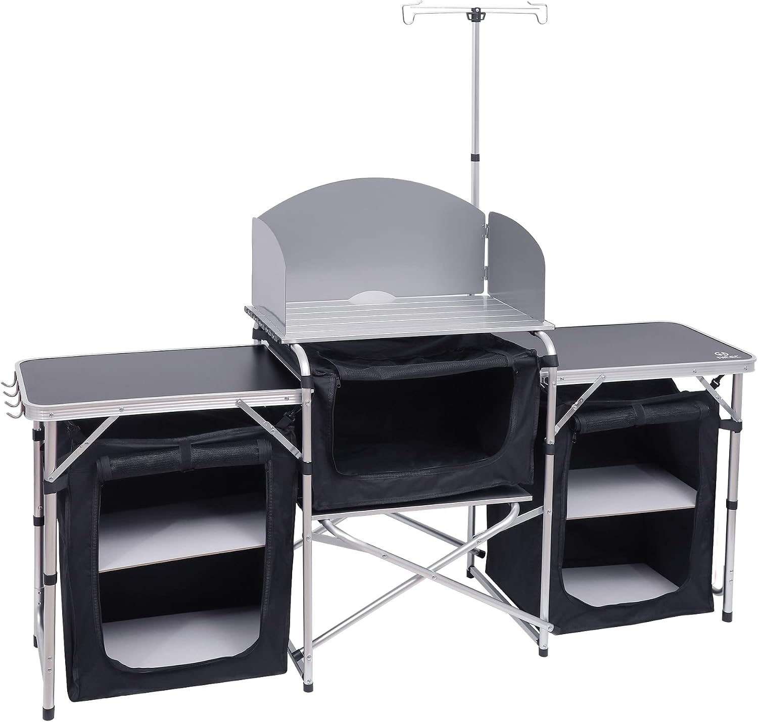 Outdoor Camping Kitchen Setup - Mesa de Cocina Plegable para Camping,
