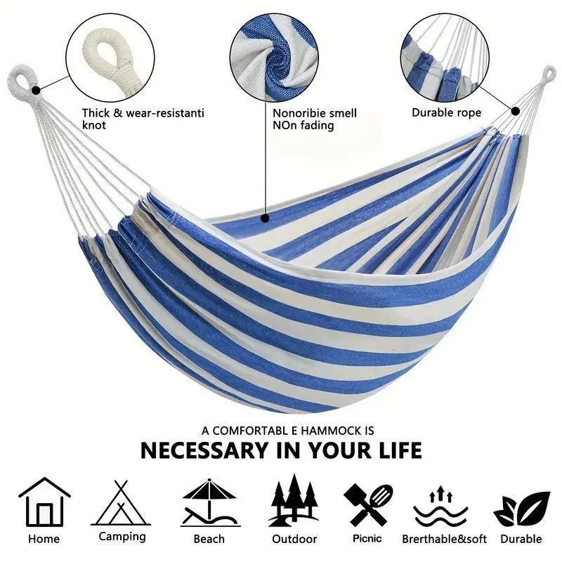 Outdoor Camping Hammock - Hamaca de Lona sin Varillas de