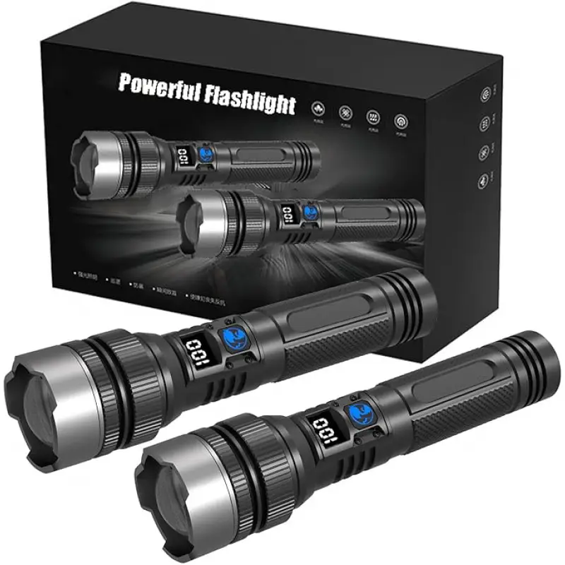 Outdoor Camping Adventures - Linterna recargable ultrabrillante, antorcha compacta y