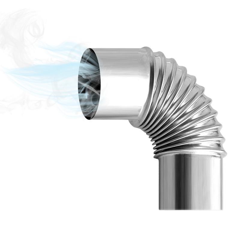 Outdoor Camping Stove Wood - Revestimiento de chimenea de codo de