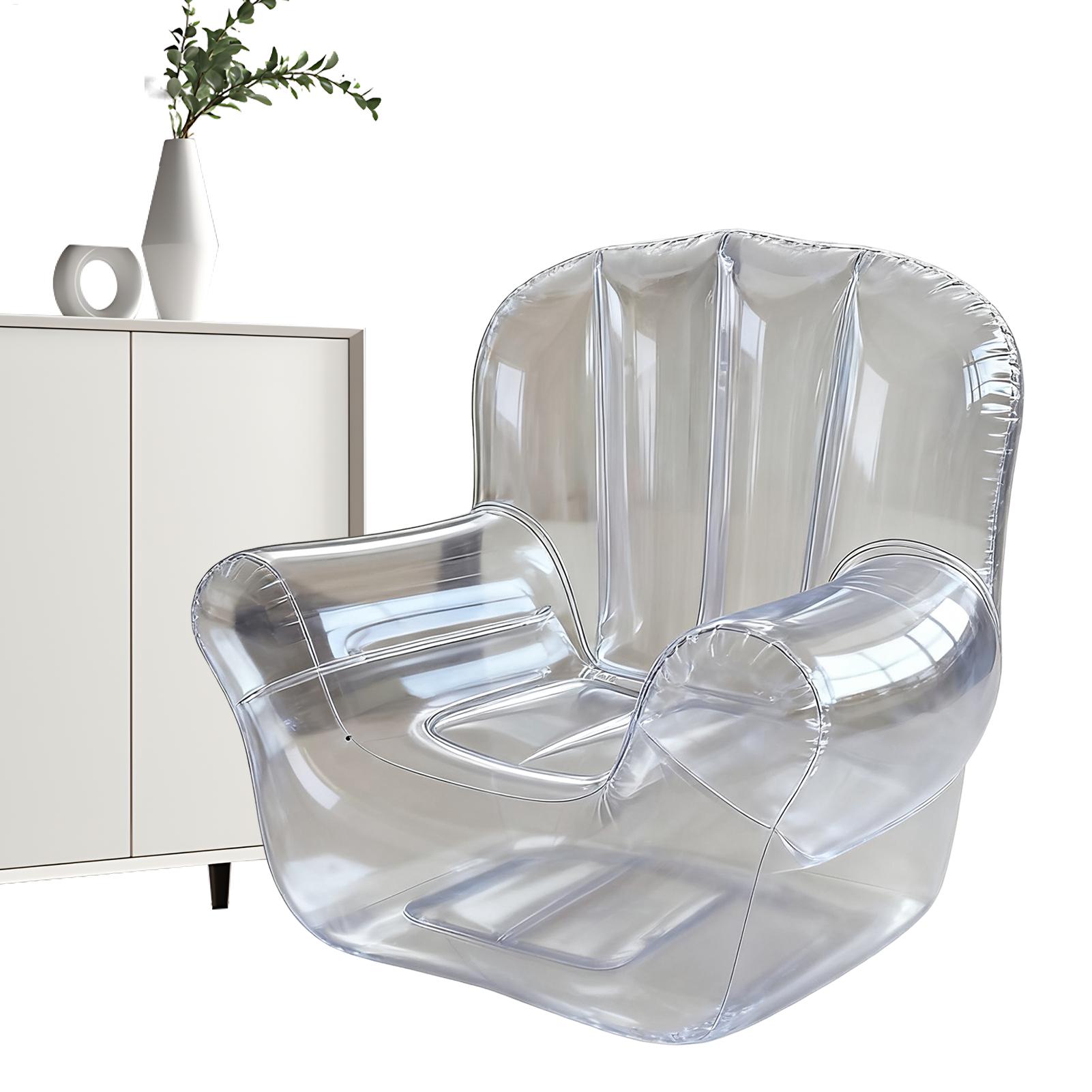 Outdoor Camping Recliner - Sofá transparente grueso, sofá inflable de