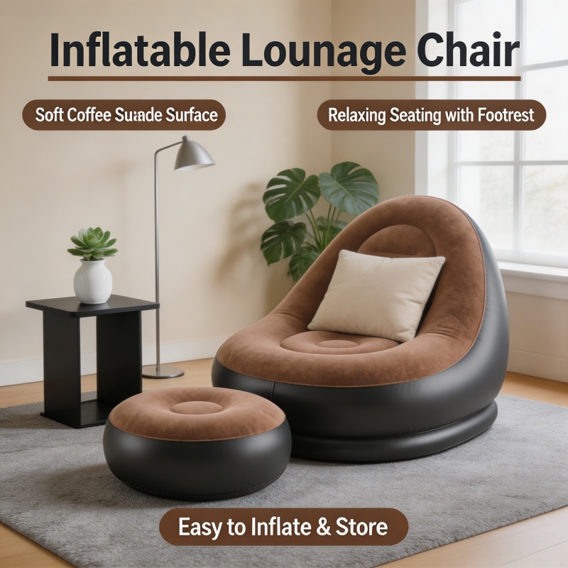 Outdoor Camping Recliner - Sofás Inflables Tipo Lazy Couch, Silla