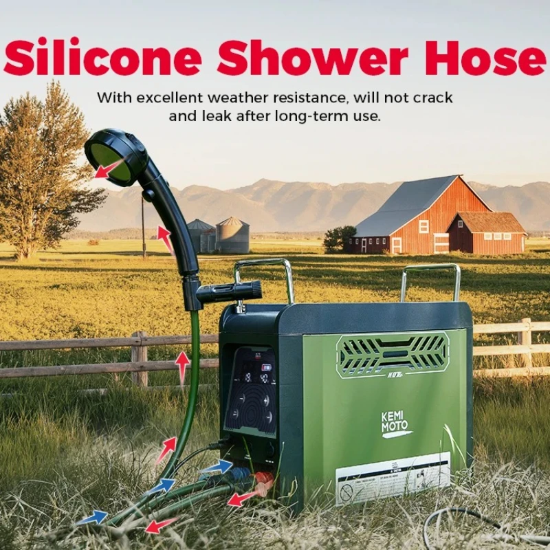 Outdoor Camping Showers - Calentador de agua portátil KEMIMOTO, ducha