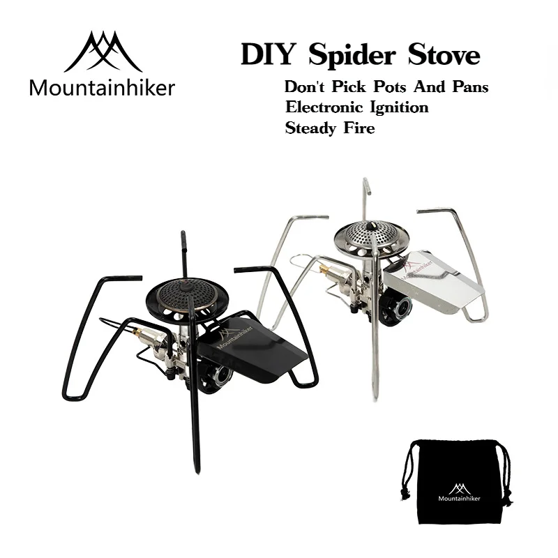 Outdoor Camping Stove Wood - MOUNTAINHIKER-estufa de araña para exteriores, plegable,