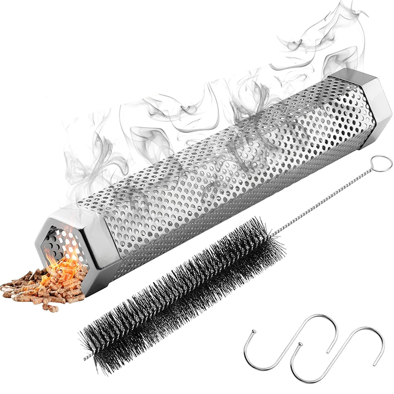 Outdoor Camping Stove Wood - LMETJMA-Juego de tubos ahumadores de pellets