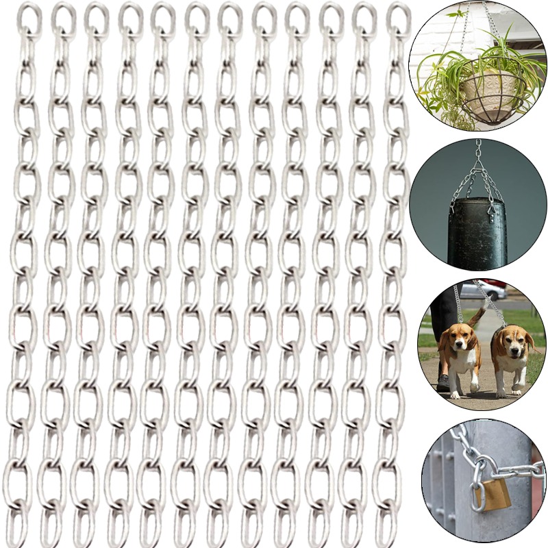Outdoor Camping Dog Fence - Cadenas de Acero Inoxidable, Cadena Larga