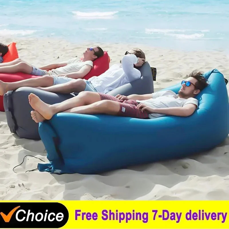 Outdoor Camping Loveseat - Sofá Inflable Portátil para Exteriores, Asiento
