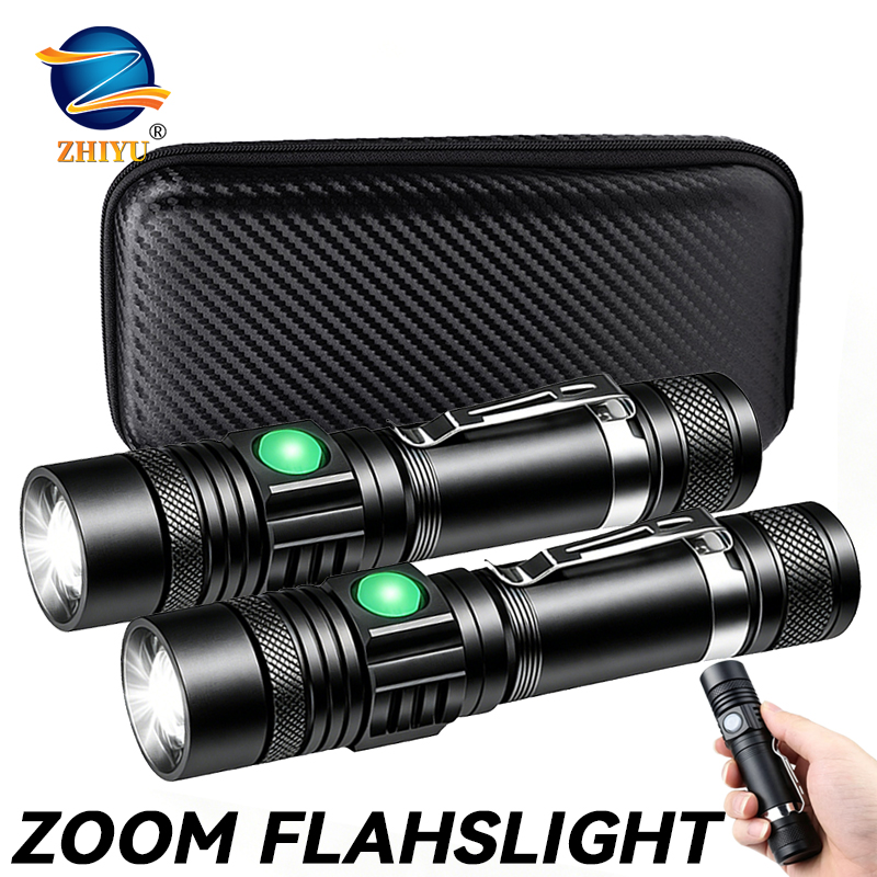 Outdoor Camping Adventures - Linterna LED T6 Recargable, Linterna con