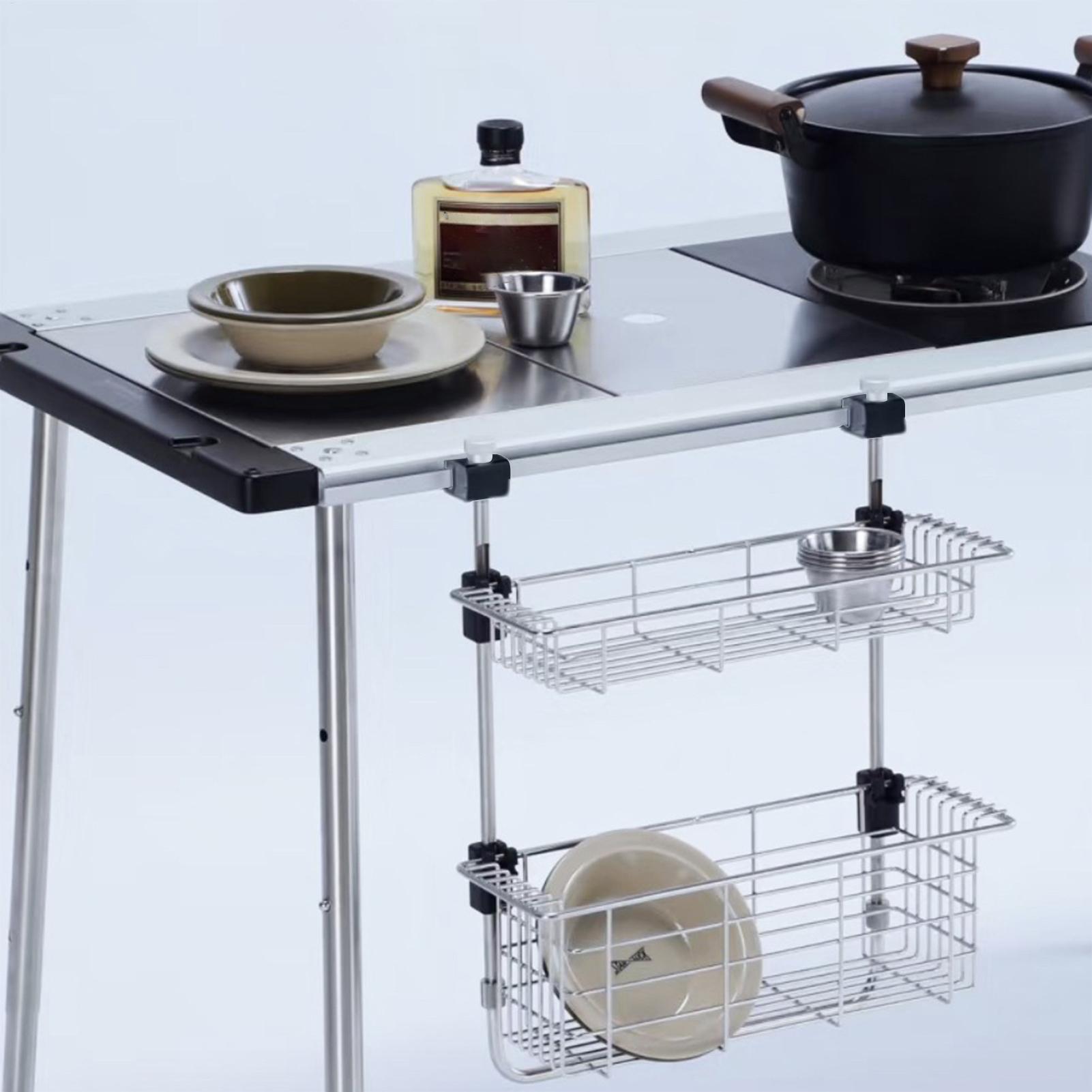 Outdoor Camping Kitchen Setup - Hebilla deslizante para mesa de Camping,