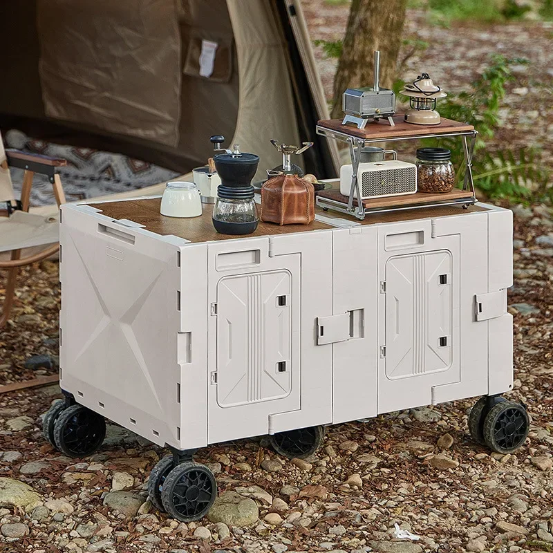 Outdoor Camping Trolley - Carrito de camping multifuncional para exteriores,