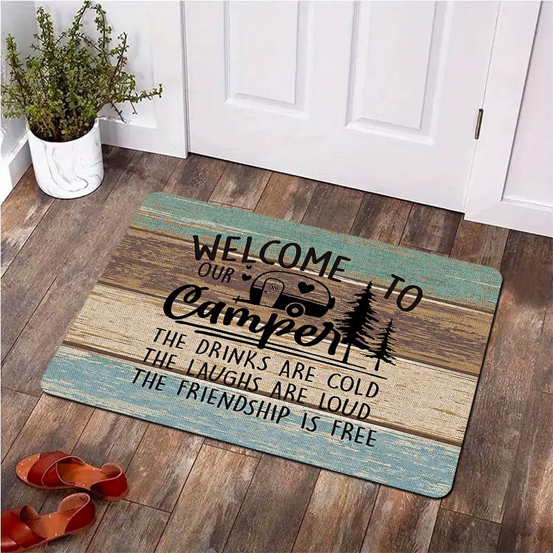 Alfombrilla Antideslizante par - Outdoor Camping Quotes reseña y precio