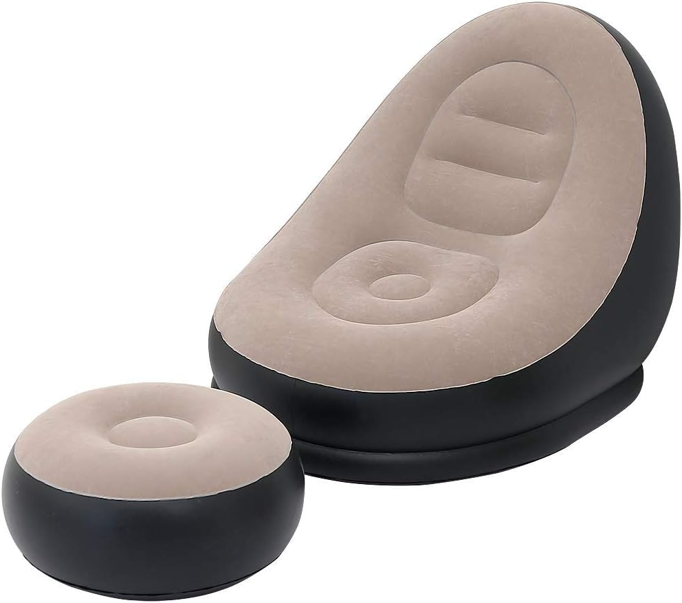 2 uds sofá perezoso silla infl - Outdoor Camping Recliner reseña y precio