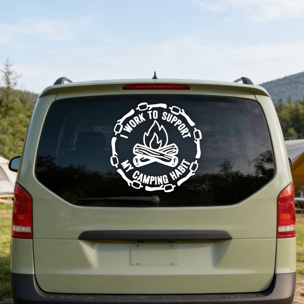 Pegatina divertida con cita de - Outdoor Camping Quotes reseña y precio