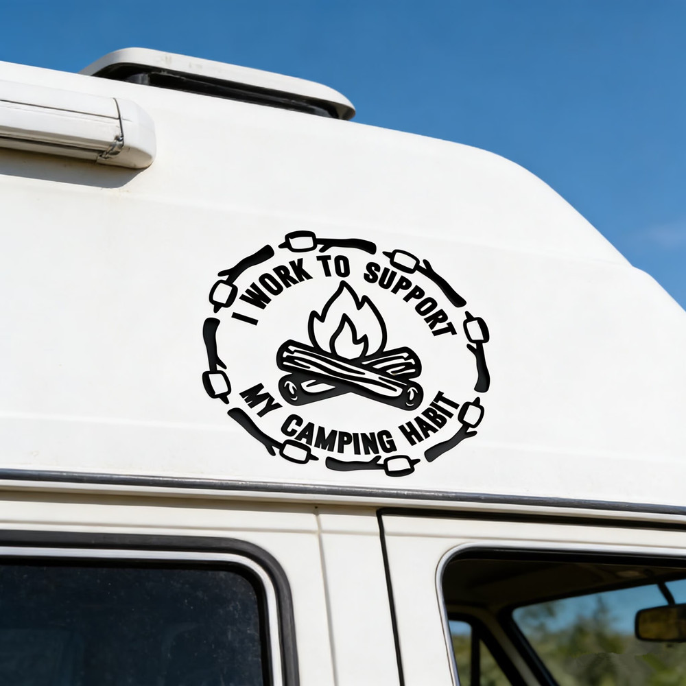 Pegatina divertida con cita de - Outdoor Camping Quotes reseña y precio