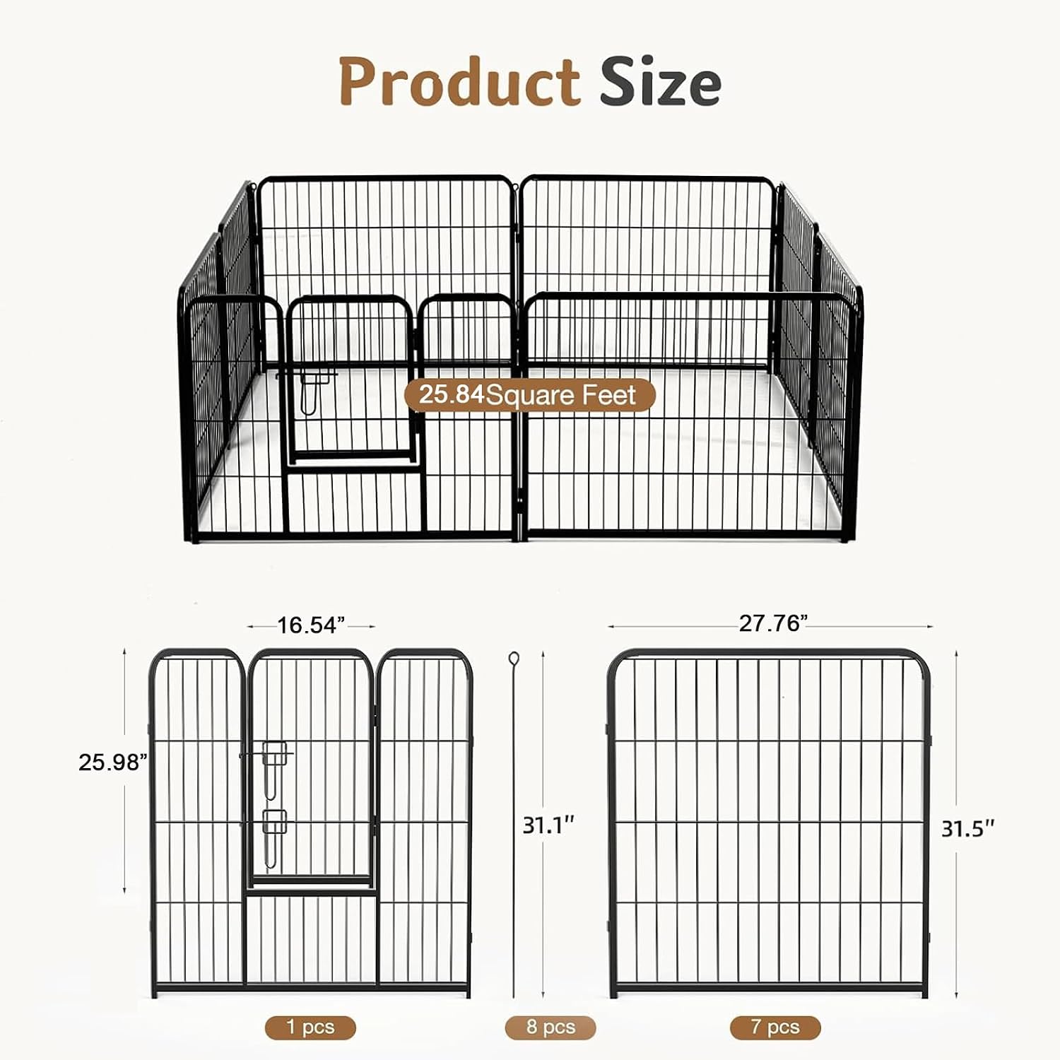 Corral Metálico para Perros de - Outdoor Camping Dog Fence reseña y precio