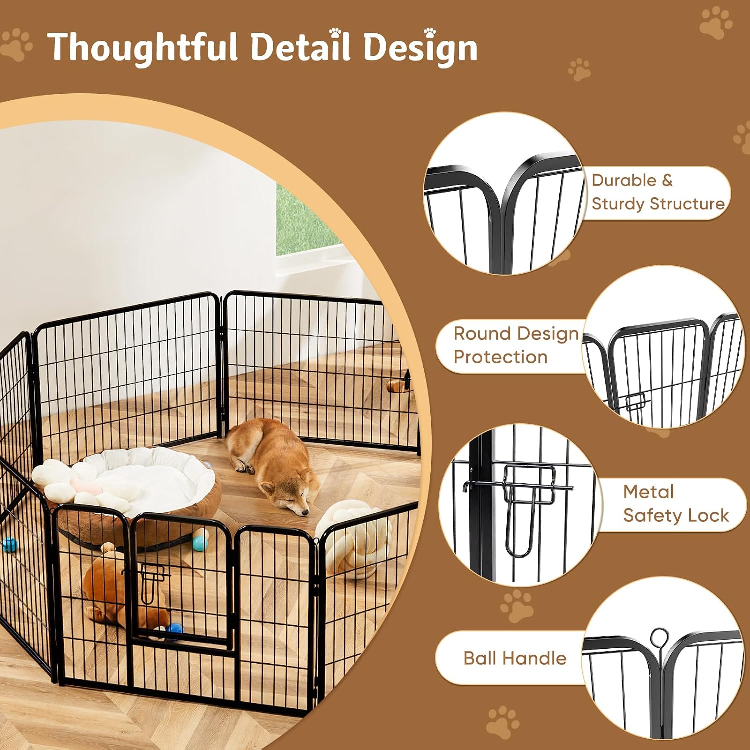Corral Metálico para Perros de - Outdoor Camping Dog Fence reseña y precio