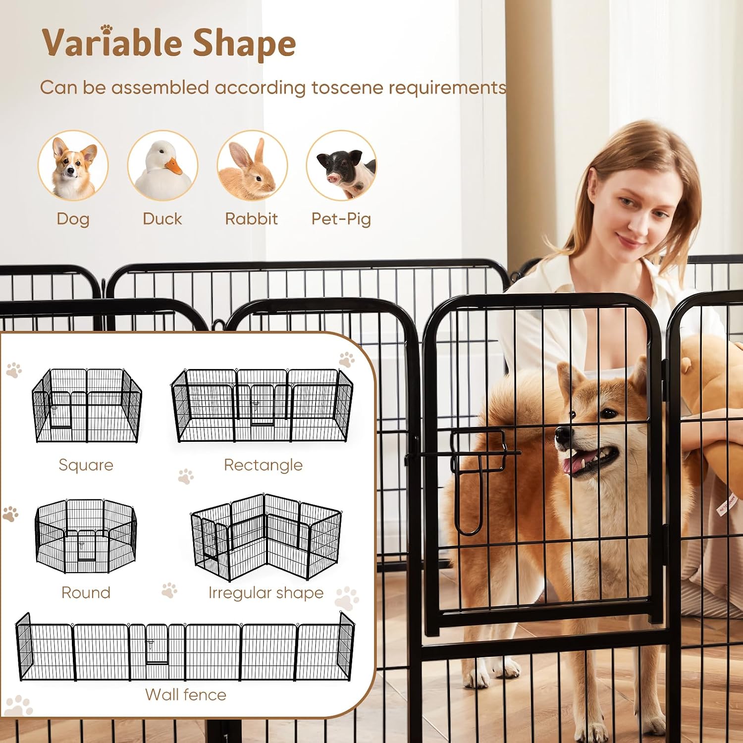 Corral Metálico para Perros de - Outdoor Camping Dog Fence reseña y precio