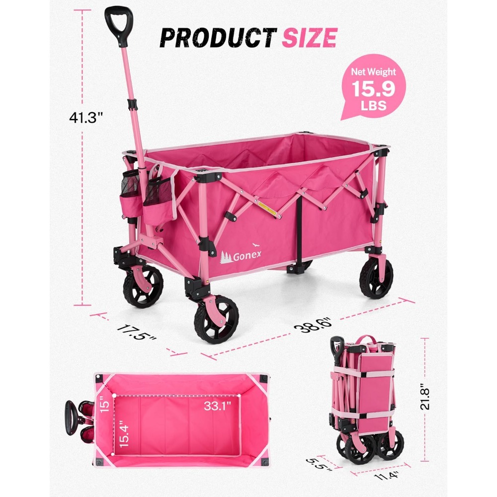 Carrito de Utilidad Plegable d - Outdoor Camping Wagon reseña y precio