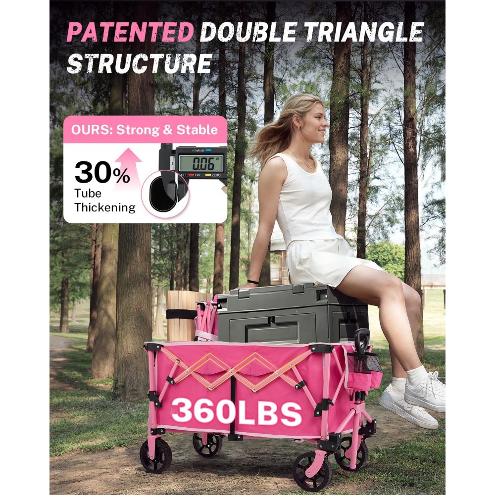 Carrito de Utilidad Plegable d - Outdoor Camping Wagon reseña y precio