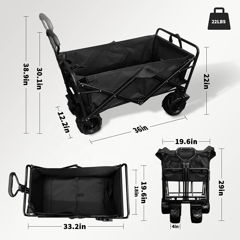 Nuevo Carro Plegable de Gran C - Outdoor Camping Wagon reseña y precio