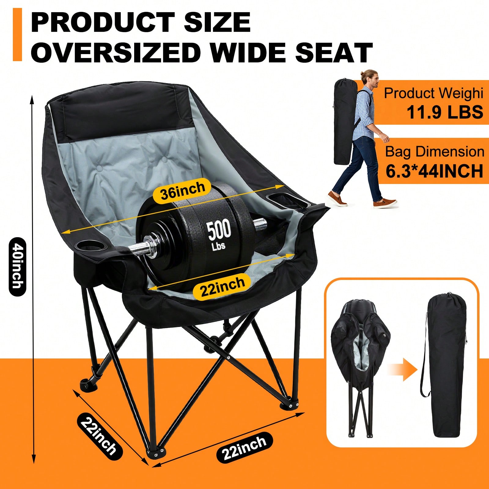 Silla de camping doble con cal - Outdoor Camping Loveseat reseña y precio