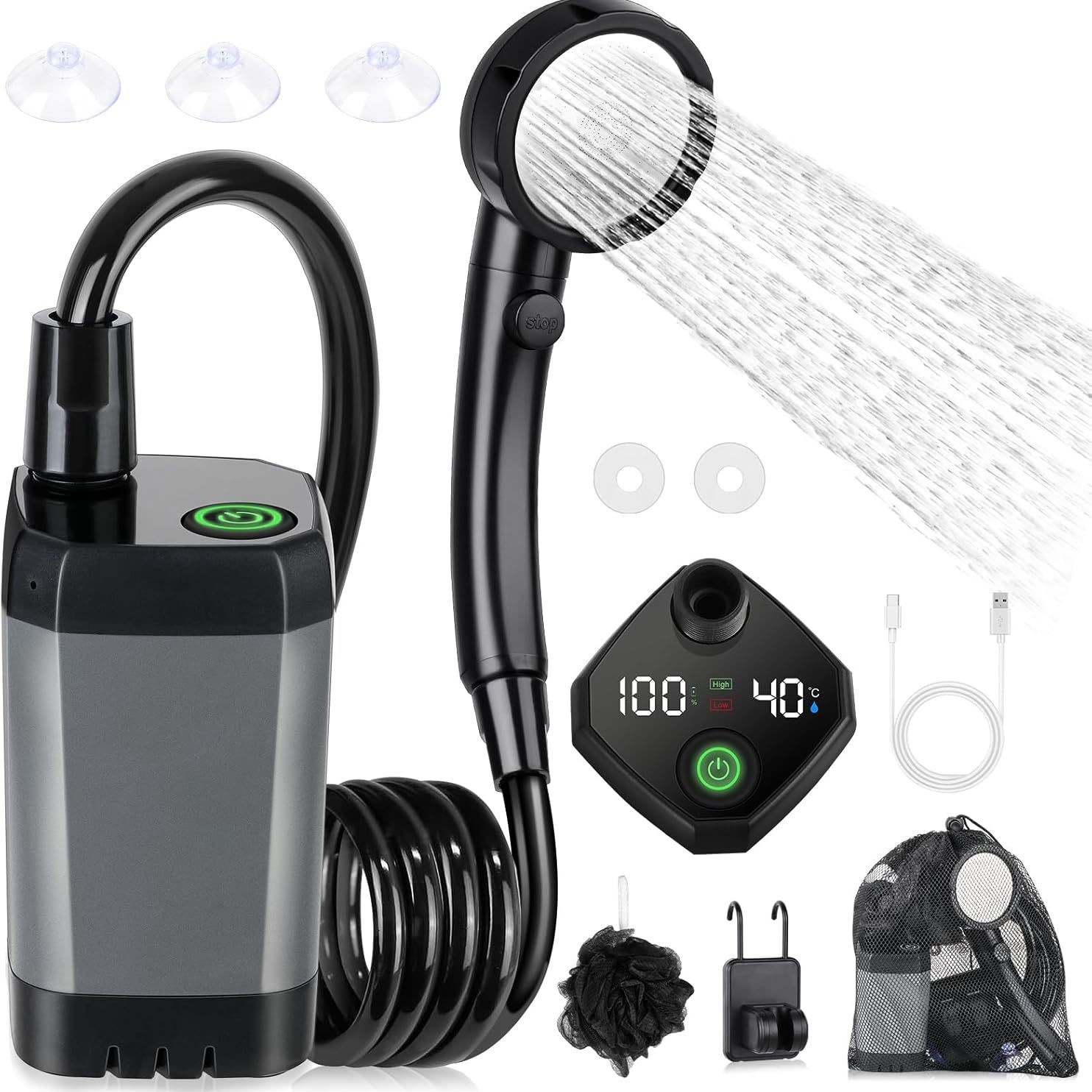Ducha Eléctrica Portátil Autoc - Outdoor Camping Showers reseña y precio