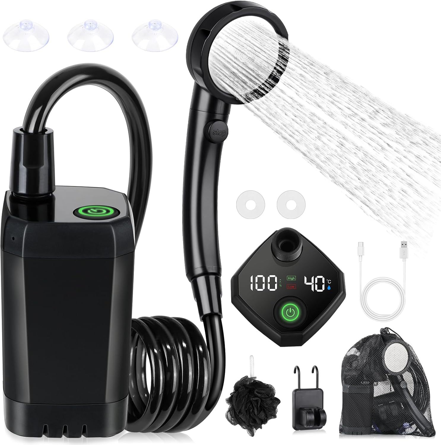 Ducha Eléctrica Portátil Autoc - Outdoor Camping Showers reseña y precio