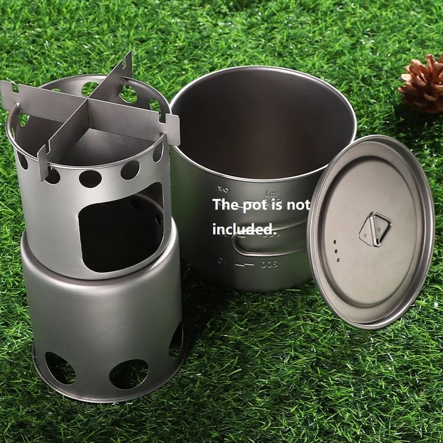 Estufa de leña de titanio pequ - Outdoor Camping Stove Wood reseña y precio