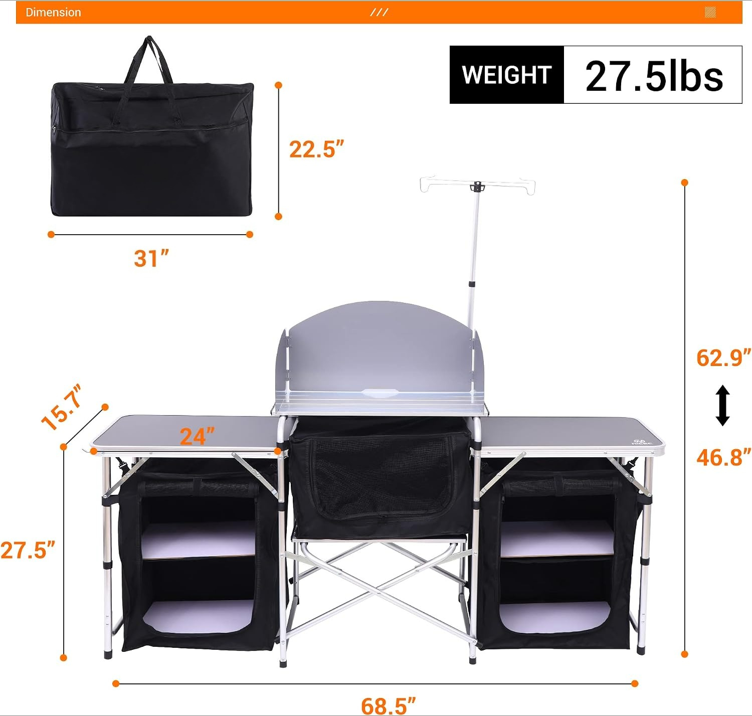 Mesa de Cocina Plegable para C - Outdoor Camping Kitchen Setup reseña y precio
