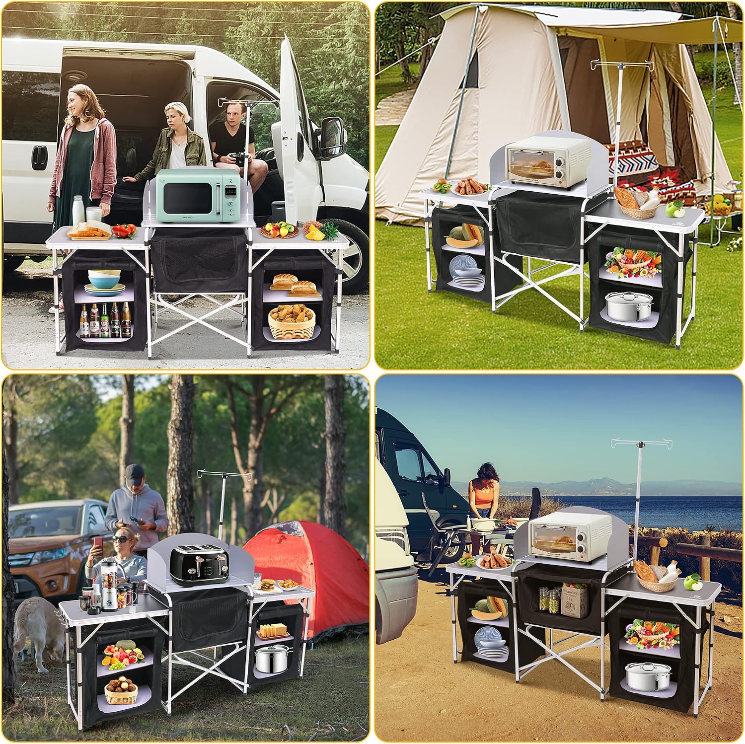 Mesa de Cocina Plegable para C - Outdoor Camping Kitchen Setup reseña y precio