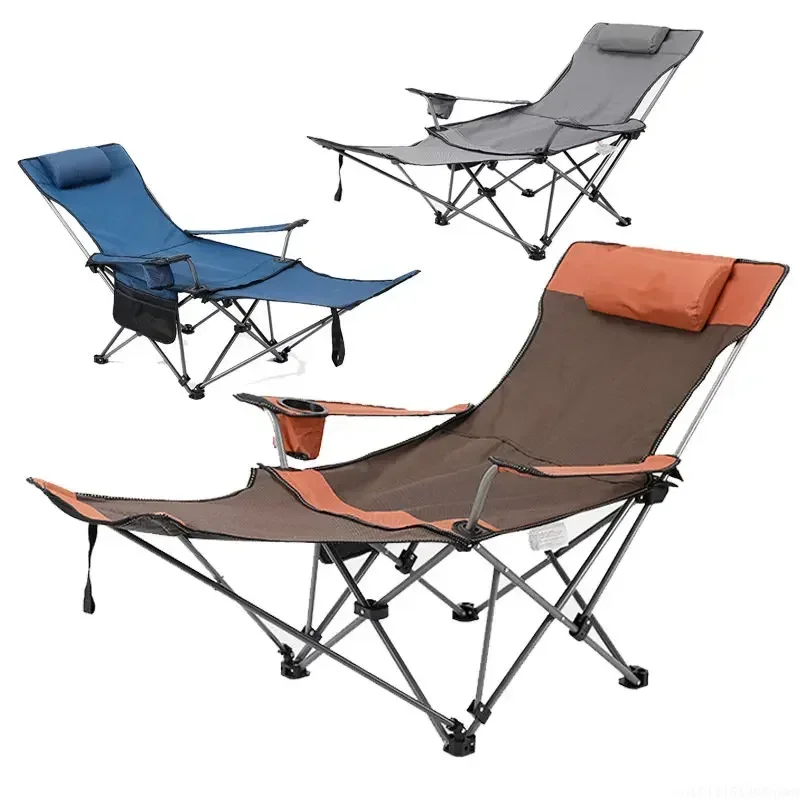 Silla plegable 2 en 1 para ext - Outdoor Camping Recliner reseña y precio