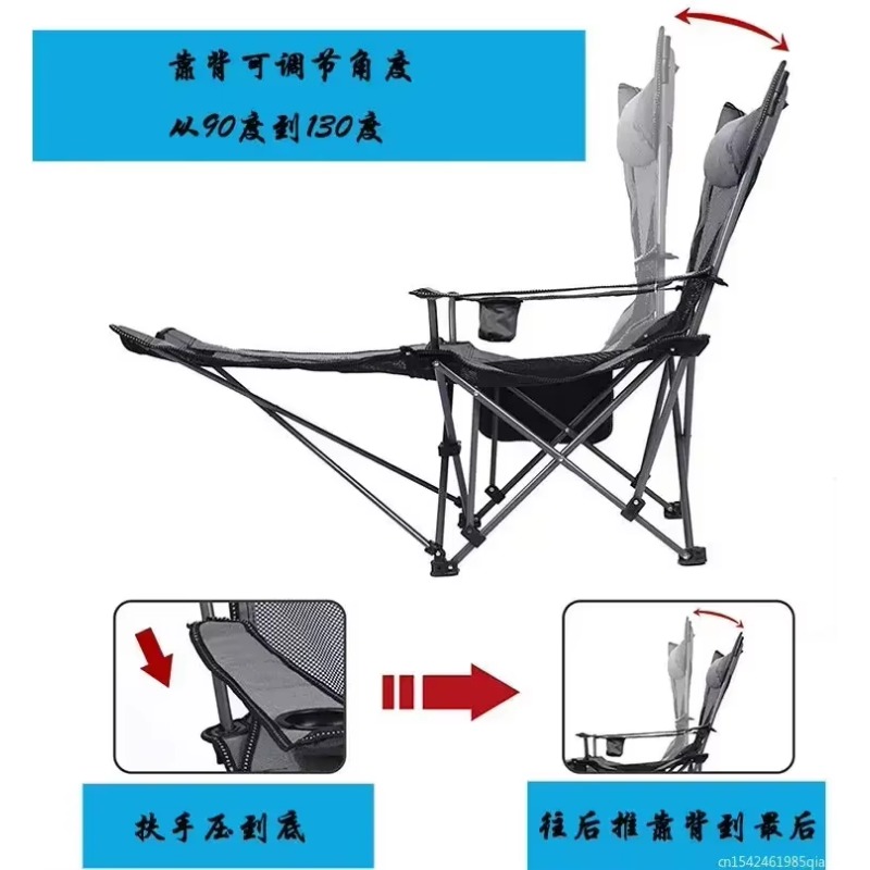 Silla plegable 2 en 1 para ext - Outdoor Camping Recliner reseña y precio