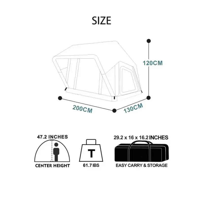 Carpa Inflable para Techo, Sin - Outdoor Camping Inflatable Tent reseña y precio