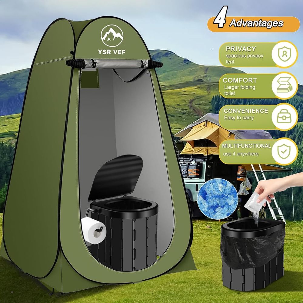 Kit de Inodoro Portátil, Inodo - Camping Tent reseña y precio