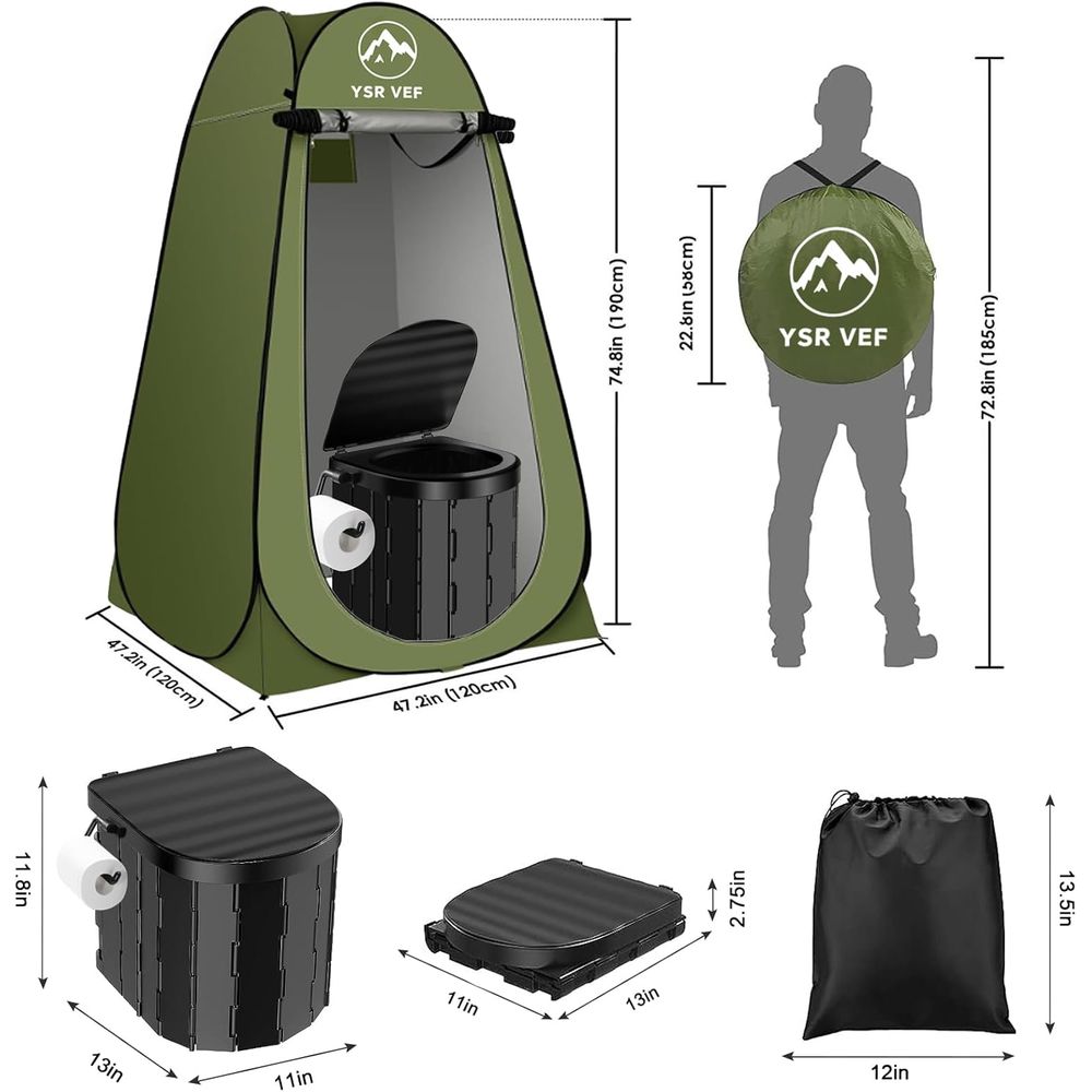 Kit de Inodoro Portátil, Inodo - Camping Tent reseña y precio
