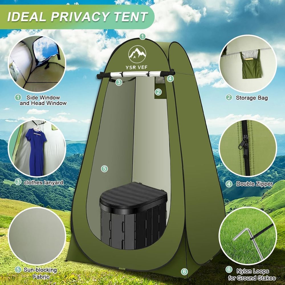 Kit de Inodoro Portátil, Inodo - Camping Tent reseña y precio
