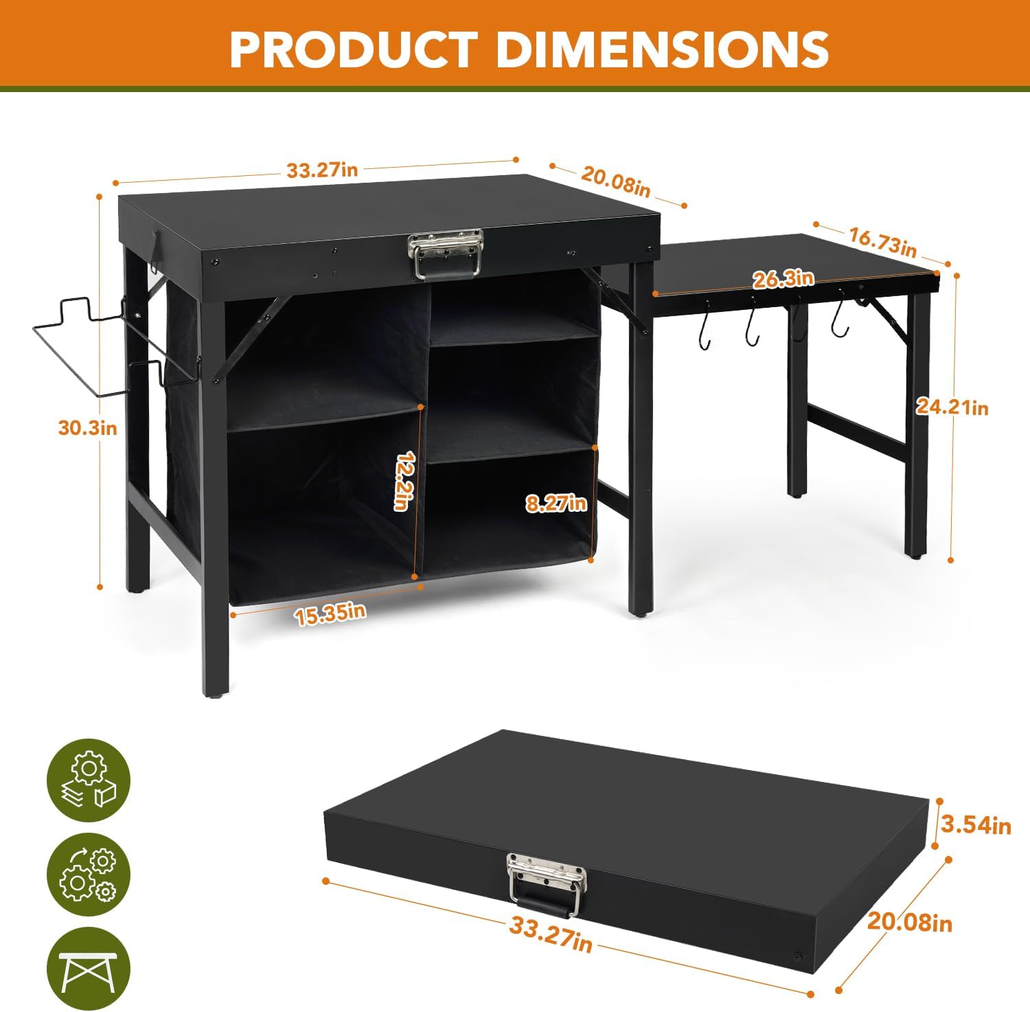 Soporte Plegable Portátil para - Outdoor Camping Kitchen Setup reseña y precio