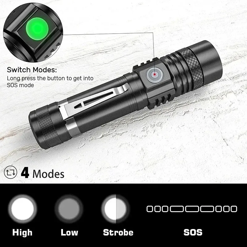 Linterna de mano recargable T6 - Outdoor Camping Adventures reseña y precio