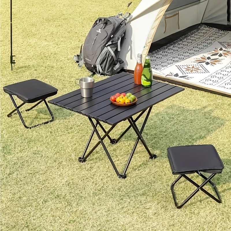Taburete plegable compacto y l - Outdoor Camping Loveseat reseña y precio