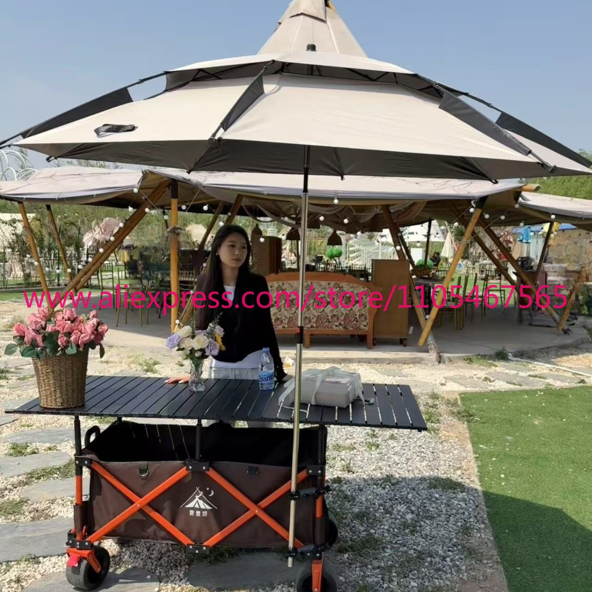 1 unidad de carrito plegable g - Outdoor Camping Trolley reseña y precio