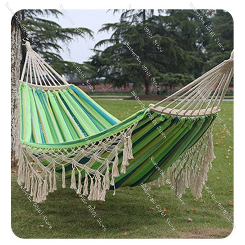 Hamaca Doble de Lona con Borla - Outdoor Camping Hammock reseña y precio
