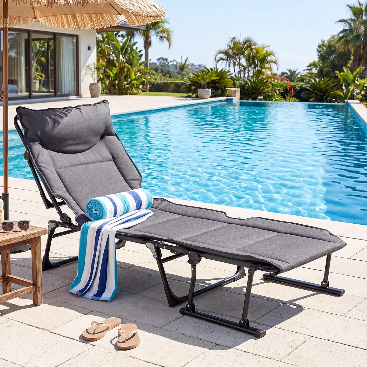 Juego de 2 sillas plegables pa - Outdoor Camping Recliner reseña y precio