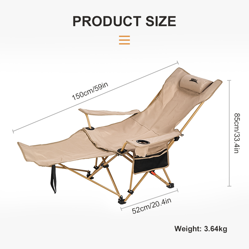 BRS Silla de camping reclinabl - Outdoor Camping Recliner reseña y precio