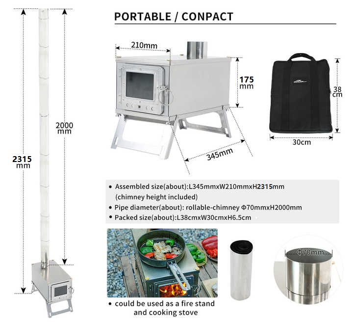 [Nuevo] Estufa de Acero Inoxid - Outdoor Camping Stove Wood reseña y precio
