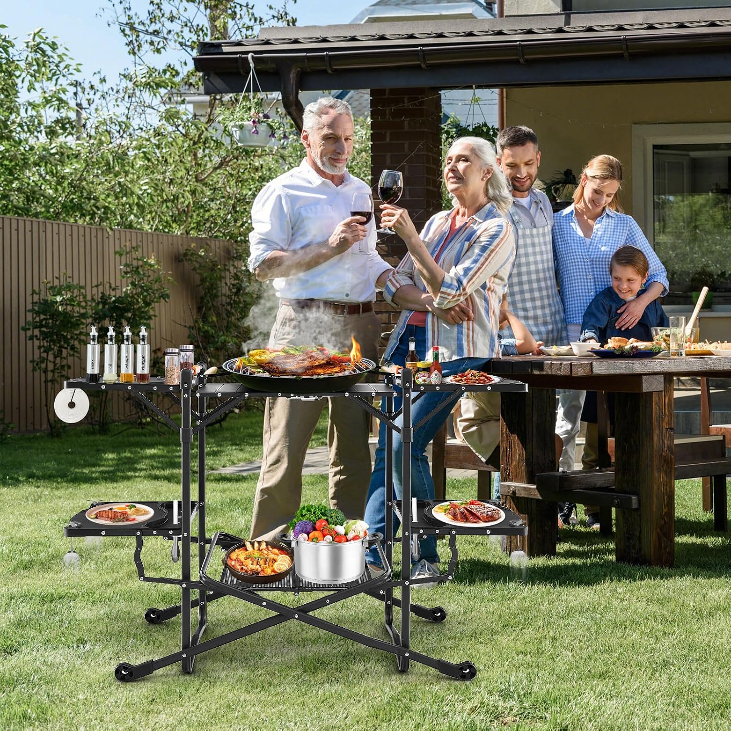 Mesa de Cocina Plegable Portát - Outdoor Camping Kitchen Setup reseña y precio