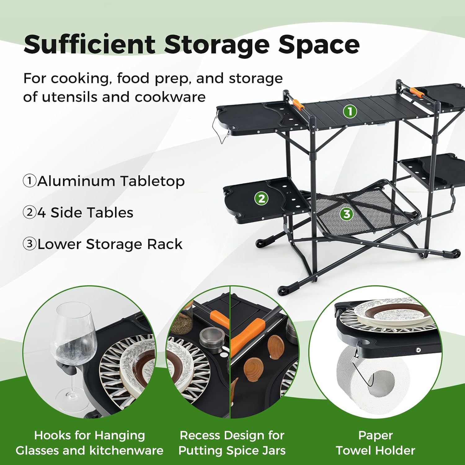 Mesa de Cocina Plegable Portát - Outdoor Camping Kitchen Setup reseña y precio